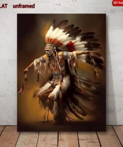 Native American Indian Dance Wall Art Tribal Dancer Southwest Cultural Decor Print