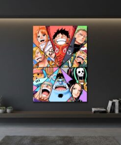 One Piece Monkey D Luffy Metal Poster, Straw Hat Crew Wall Art, Gamer Decor