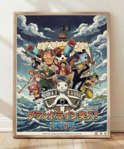 One Piece Straw Hat Crew Monkey D Luffy Anime Wall Art Poster Print Home Decor