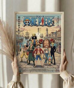 One Piece Straw Hat Pirates, Anime Manga, Vintage Home Decor, Wall Art Print Poster