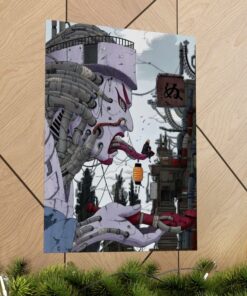 Pain Naruto Illustration Matte Vertical Poster, Futuristic Japanese Street Art