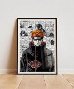Pein Akatsuki Manga Collage Poster, Matte Vertical Poster