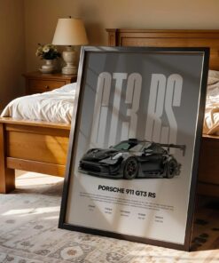 Porsche 911 GT3 RS Poster, Car Wall Art Print