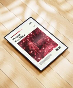 Project Hail Mary Movie Poster, Minimalist Cinematic Wall Art, Sci-Fi Movie Print