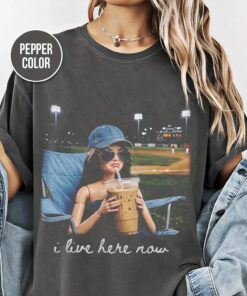 Retro I Live Here Now Shirt, Doll Funny Ballfield Dark Shirt, Baseball Barbie Tshirt