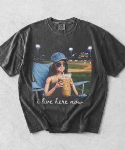 Retro I Live Here Now Shirt, Doll Funny Ballfield Dark Shirt, Baseball Barbie Tshirt