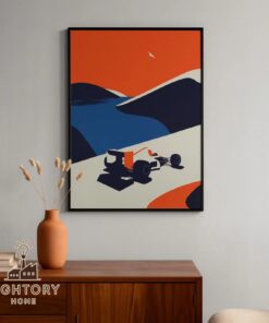 Retro Red Classic Car Wall Art Print, Scandinavian Poster, 911 Style Vintage Car Illustration