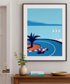 Retro Red Classic Car Wall Art Print, Scandinavian Poster, 911 Style Vintage Car