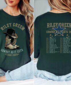 Riley Green Shirt, Cowboy as It Gets Tour 2026 T-Shirt