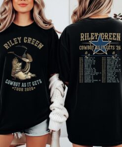 Riley Green Shirt Cowboy as It Gets Tour 2026 T-Shirt