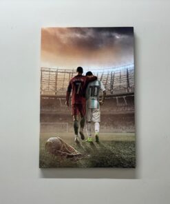 Ronaldo and Messi Canvas Print Soccer Legends Wall Art