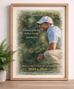 Rory McIlroy Masters 2026 Poster & Canvas, Augusta National