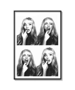 Sabrina Carpenter Poster Black and White, Aesthetic Celebrity Wall Art, Minimalist Portrait Print, Modern Fashion Photography Decor