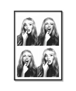 Sabrina Carpenter Poster Black and White, Aesthetic Celebrity Wall Art, Minimalist Portrait Print