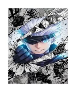 Satoru Gojo Anime Tears Through Manga Poster, Matte Vertical Poster