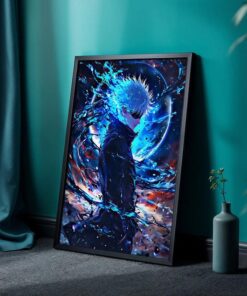 Satoru Gojo Jujutsu Kaisen Manga Poster, Anime Wall Art Print, Minimal Japanese Comic Decor