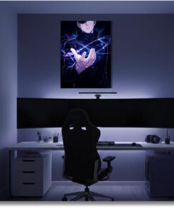 Satoru Gojo Metal Poster, Jujutsu Kaisen Anime Wall Art, Six Eyes Print, JJK Decor