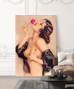 Sexy Vintage Pinup Art Print, Alberto Vargas Style Poster, Classic 1920s Wall Decor