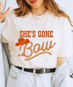 She's Gone Bow T-Shirt, Western Tee, Coastal Cowboy Graphic Shirt
