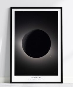 Solar Eclipse & Artemis II NASA Poster & Canvas, Moon Flyby Wall Art Decor