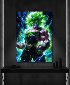 Super Broly Legendary Super Saiyan Metal Poster, Dragon Ball Wall Art, Anime Decor