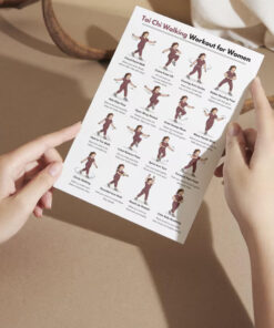 Tai Chi Walking Workout for Women, Seniors Balance Chart, Low Impact Exercise Art