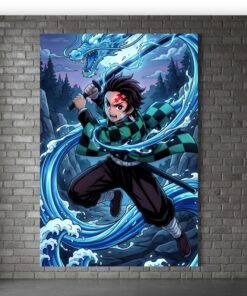 Tanjiro Kamado Metal Poster - Demon Slayer Wall Art - Anime Room Decor