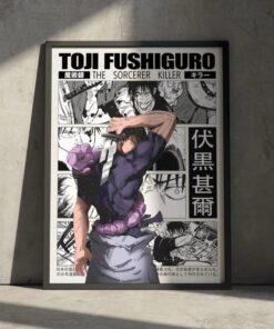 Toji Fushiguro Poster, Jujutsu Kaisen Wall Art, Sorcerer Killer Print, Anime Manga Panel Poster, Toji Zenin Decor, Gift for JJK Fans