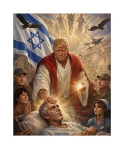 Trump as Jesus Healing the Sick Epstein Meme Poster & Canvas