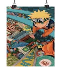 Uzumaki Naruto Goggles Poster Matte Vertical Anime Wall Art