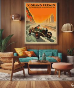 Vintage racing poster 1919 Italian Grand Prix Poster, Race Car Print, Race Fan Gift, Executive Office decor , Wall Decor, f1 gift idea