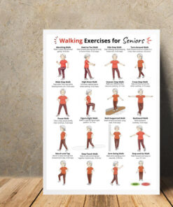 Walking Exercises for Seniors, Indoor Low Impact Home Routine, Balance Chart