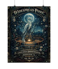 Widespread Panic Concert Poster & Canvas, Birmingham AL, 04182026, Night 2
