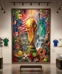 World Cup 2026 Poster & Canvas, Football Fan Home Decor