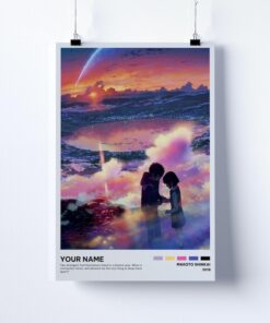 Your Name Anime Movie Poster Canvas, Kimi No Na Wa Art Print For Fans, Makoto Shinkai Film Wall Art Decor, Romantic Couple Anime Gift