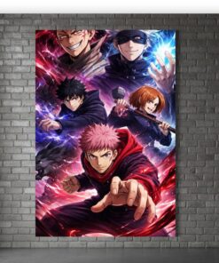 Yuji Itadori Jujutsu Kaisen Metal Poster, Anime Wall Art, Sukuna Vessel Decor
