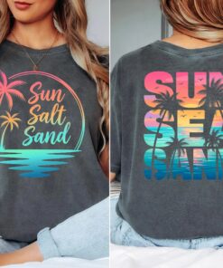 Sun Salt Sand Tshirt, Beach Vacation Shirt, Summer Beach T-Shirt, Coastal Graphic Tee, Ocean Lover Top
