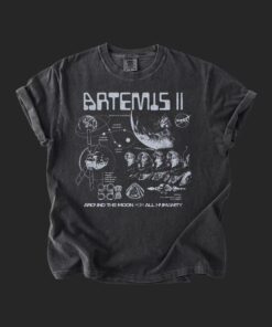 Artemis II NASA Mission T-Shirt, Sweatshirt or Hoodie, Vintage Feel Tee, Space Exploration Apparel