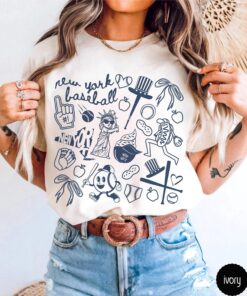 New York Baseball Shirt,New York Baseball Game Day T-Shirt, Gift for New York Baseball Fan Gift, Girly New York Baseball Tee