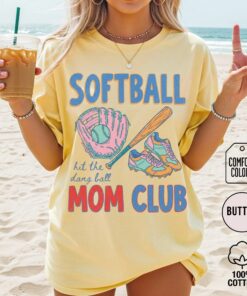 Softball Mom Club Shirt, Sports Game Day Mama Tee, Trendy Mother's Day Gift