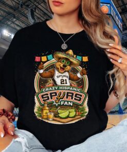 Crazy Hispanic Spurs Fan T-Shirt, Basketball Team Pride, Retro Graphic Tee