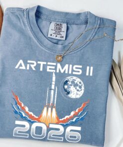 Artemis II 2026 Rocket Launch T-Shirt, Future Moon Mission Sweatshirt, Space Exploration Hoodie, Science Gift