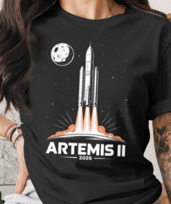 Artemis II 2026 Rocket Launch T-Shirt, Future Moon Mission Sweatshirt, Space Exploration Hoodie, Science Gift Top