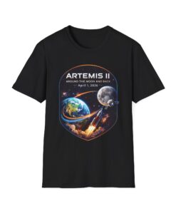 Artemis 2 Journey Around the Moon and Back 2026 T-Shirt, Space Enthusiast Gift, NASA Mission Graphic Tee, Sweatshirt or Hoodie