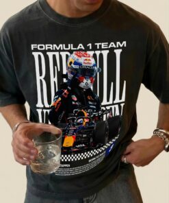 Max Verstappen F1 T-Shirt, Red Bull Racing Vintage Graphic Tee, Formula 1 Streetwear, Dutch GP Gift,Heavyweight Racing Shirt