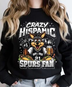 Crazy Hispanic Spurs Fan T-Shirt, Basketball Team Pride, Basketball Fan Game Day Shirt, Sports Lover Gift Funny, Spurs Supporter