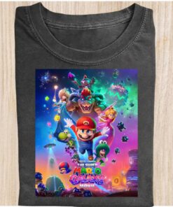 Super Mario Galaxy Movie T-Shirt, Peach Yoshi Oswer Luigi Graphic Tee, Nintendo Mario Streetwear Shirt, Universal Studios Fan