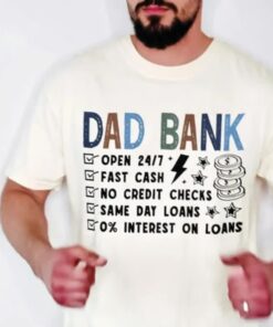Funny Dad Shirt, Dad Bank T-Shirt, Fathers Day Tee, Dad Joke Top
