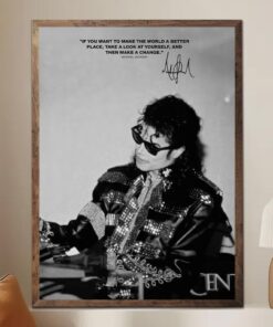 Michael Jackson Quote Poster (No Framed) & Canvas, Inspirational Music Wall Art