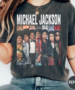 Michael Jackson Evolution Collage T-Shirt, King of Pop Vintage Graphic Tee, Music Legend Retro Shirt, Concert Outfit